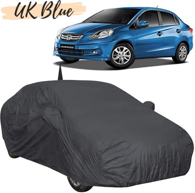 UK Blue Car Cover For Honda Amaze (With Mirror Pockets)(Grey, For 2011, 2012, 2013, 2014, 2015, 2016, 2017 Models)
