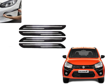 DING-DONG Rubber Car Bumper Guard(Black, Pack of 4, Universal For Car, Celerio)
