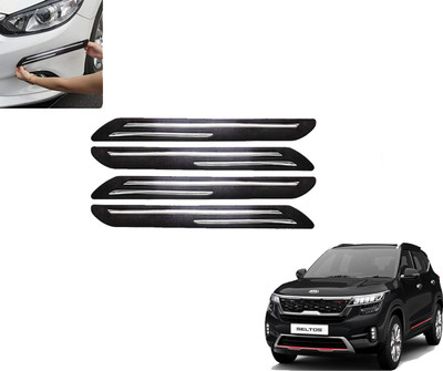 MINDKING Rubber Car Bumper Guard(Black, Pack of 4, Kia, Seltos GTK 1.4)