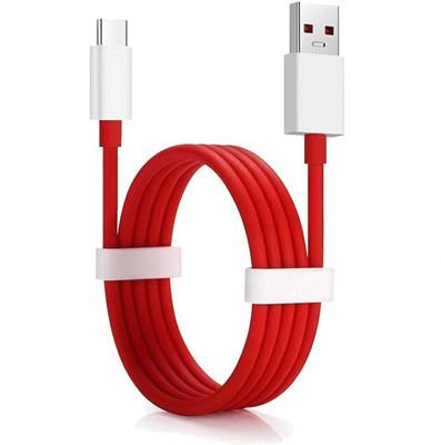 SANNO WORLD USB Type C Cable 1 m Type C Dash/WARP Charging USB Data Cable(Compatible with Mobile, Red, One Cable)
