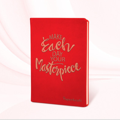 Paperkraft Designer Series with PU leather A5 Diary Unruled 192 Pages(Red)