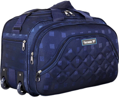 TORRENTO (Expandable) STYLISH TRAVELLING LUGGAGE IN BEST QUALITY FABRIC TWO WHEEL DUFFLE BAG 22 INCH Duffel With Wheels (Strolley)