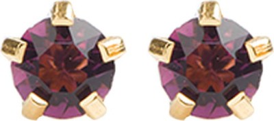 STUDEX 3MM February – Amethyst Birthstone 24K Pure Gold Plated Stainless Steel Stud Earring