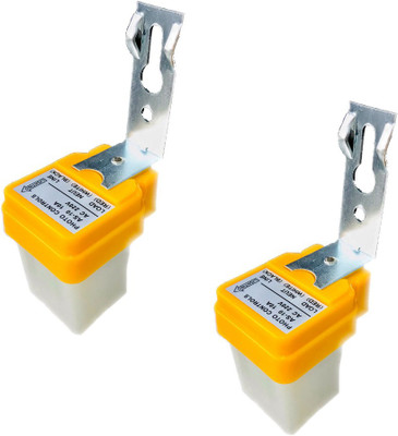 Leyden 230 Volt, Auto Day Night ON/OFF Photocell LDR Sensor Water Proof Lighting Switch 10 A One Way Electrical Switch(Pack of 2 Number of Switches - 2)