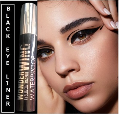 GFSU Professional Black Liquid Eye Liner Smudge Proof & Waterproof Long Lasting 8 ml(BLACK)