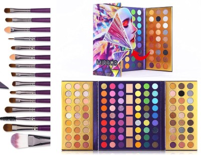 COSLUXE UCANBE Colorful Eyeshadow Palette 114 Shades MIRROR Palette,+20 Soft Brushes Set 120 g(MULTICOLORS)