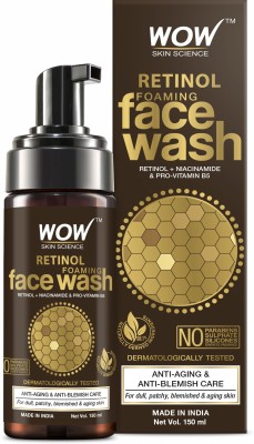 WOW SKIN SCIENCE Retinol Foaming For Fine Lines, Age Spots & Blemishes – 150 ml Face Wash  (150 ml)