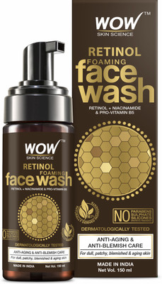 WOW SKIN SCIENCE Retinol Foaming For Fine Lines, Age Spots & Blemishes - 150 ml Face Wash(150 ml)