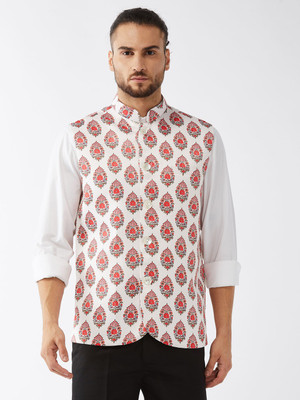 VASTRAMAY Sleeveless Printed Men Jacket