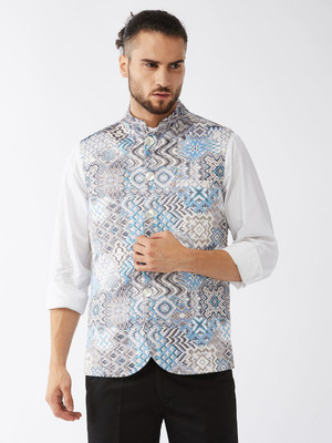 VASTRAMAY Sleeveless Printed Men Jacket