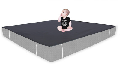 The Furnishing Tree Elastic Strap Single Size Waterproof Mattress Cover(Black)