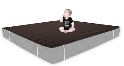 The Furnishing Tree Elastic Strap Single Size Waterproof Mattress Cover(Brown)