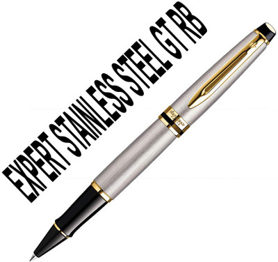 Waterman EXPERT STAINLESS STEEL GT RB Roller Ball Pen(Ink Color - Black)