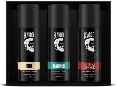 BEARDO Perfume Body Spray Trio (Don + Mariner + Whisky Smoke) No Gas Long Lasting Perfume – 360 ml