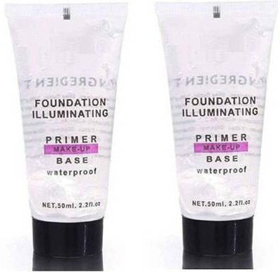 Mixonshun Pack of 2 Most Beautiful 1 illuminating primer, waterproof Luxury Primer- 100 ml Primer  - 100 ml(White)