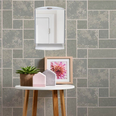URBAN CHOICE Washbasin Storage Organizer With Decorative Mirror(Rectangle Finish : Glossy)