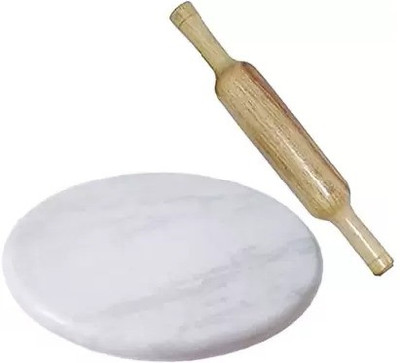 Yash Collections 02 Rolling Pin & Board(White, Pack of 2)