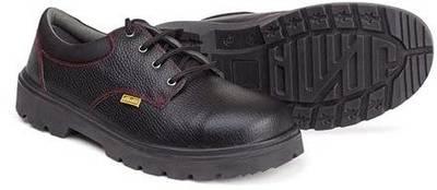 Safetify JAMA JS 73 Phoenix Low Ankle Safety Shoes,Black Size- 9 Steel Toe Leather Safety Shoe