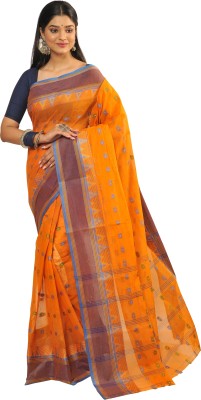 RAJ SAREE HOUSE Self Design Bhagalpuri Cotton Blend Saree(Mustard)