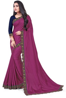 MS Creation Embroidered Bollywood Art Silk Saree(Pink)