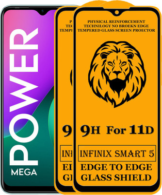 SEVEN7STAR Edge To Edge Tempered Glass for Infinix Smart 5(Pack of 2)