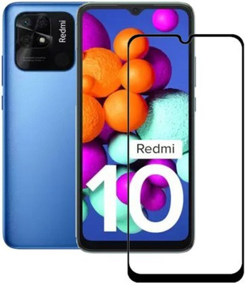 Desirtech Edge To Edge Tempered Glass for Redmi 10(Pack of 1)