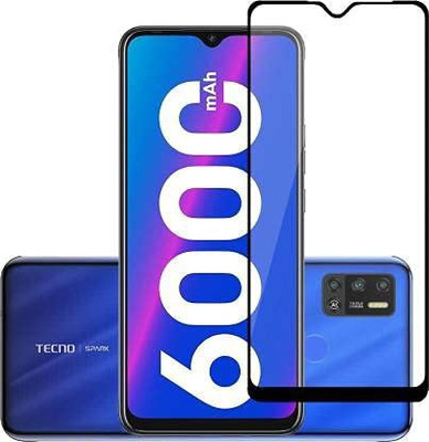 GORILA Edge To Edge Tempered Glass for Edge To Edge Screen Guard for INFINIX HOT 10/ TECNO SPARK 6 WITH 9H HARDNESS AND HD QUALITY, ×20 TIMES BETTER QUALITY THEN NORMAL(Pack of 1)