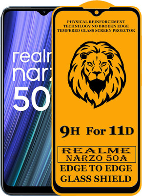 SEVEN7STAR Edge To Edge Tempered Glass for Realme Narzo 50A(Pack of 1)