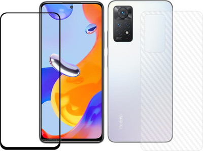 Vatsin Front and Back Tempered Glass for Redmi Note 11 Pro, Redmi Note 11 Pro (Back Carbon Fiber)(Pack of 2)