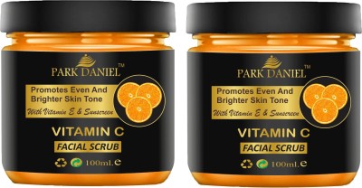PARK DANIEL Vitamic C Facial Scrub For Smooth And Brighter Skin Pack of 2 of 100 ML Scrub(200 ml)