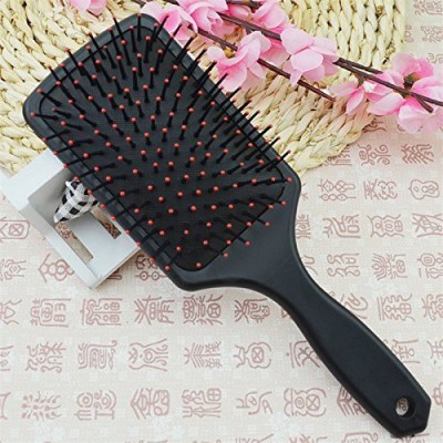 E-DUNIA Rectangular Cushion Paddle Hair Brush with Soft Nylon Bristles for Women and Men