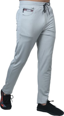 KHOZI Solid Men White Track Pants