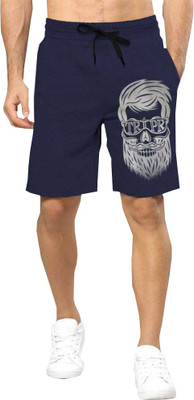 tripr printed men dark blue regular 