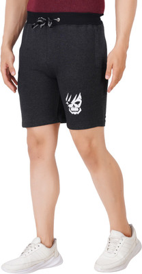 Just Live Fashion Printed Men Grey Casual Shorts