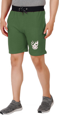 Just Live Fashion Printed Men Green Casual Shorts
