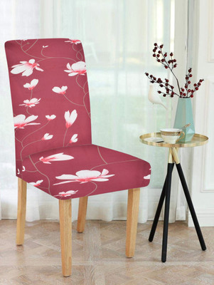 Multitex Polyester Abstract 1 Seater Chair Cover(Maroon Pack of 1)