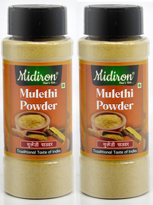Midiron Mulethi Powder, Fresh Dried Mulethi Powder (Pack of 80gX2)(2 x 80 g)