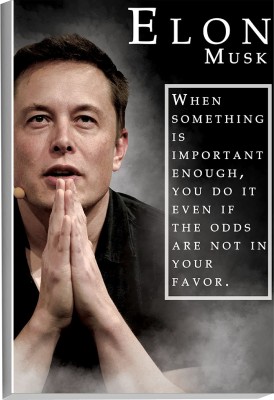 komstec 45.72 cm Elon Musk Quotes Poster Sunboard Wall Art Motivational Quotes Removable Sticker(Pack of 1)