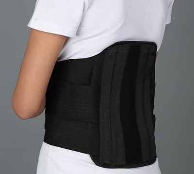 KUDIZE Lumbar Sacral (L.S.) Belt Contoured Spinal Brace Back / Lumbar Support(Black)