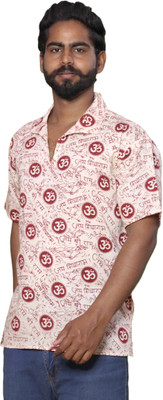 aruati Men Printed Straight Kurta(White)