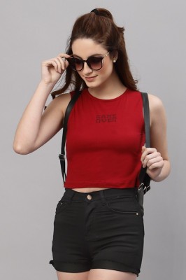 METRONAUT Casual Solid Women Red Top