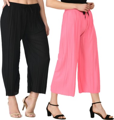 Purser Relaxed Women Black, Pink Trousers