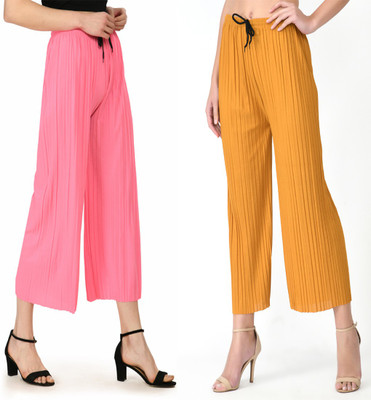CitySquad Relaxed Women Pink, Yellow Trousers