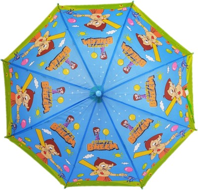 Rainpopson Cartoon Print Automatic Open Kids Umbrella for Boys and Girls (j66) Umbrella(Blue)