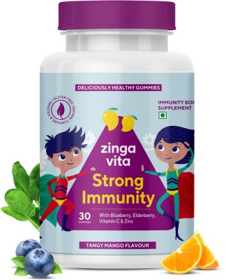 Zingavita Strong Immunity Multivitamin Gummies for kids (With Elderberry & Blueberry)(30 No)