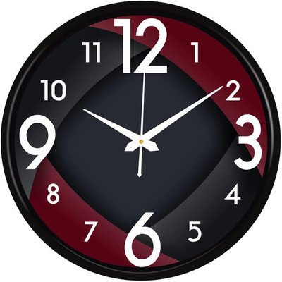 siya trading Analog 25 cm X 25 cm Wall Clock(Black, With Glass, Standard)