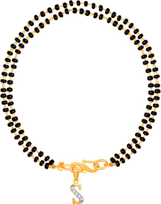 mahi Alloy Cubic Zirconia Gold-plated Charm Bracelet