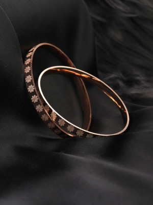 Priyaasi Brass Gold-plated Bangle Set(Pack of 2)