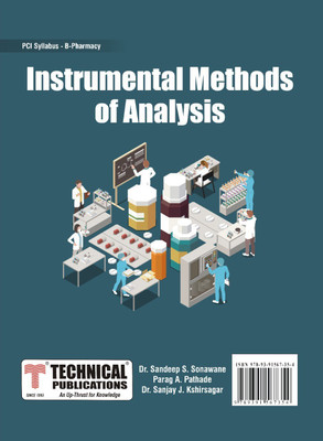 Instrumental Methods of Analysis - for B. PHARMACY PCI SYLLABUS – TEXTBOOK(Paperback, Dr. Sandeep S. Sonawane, Parag A. Pathade, Dr. Sanjay J. Kshirsagar)