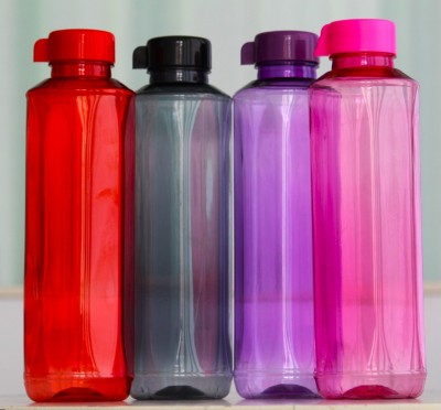 COMBINED ASSOCIATES Water Bottles for All Day Purpose 1000 ml Bottle(Pack of 4, Purple, PET)